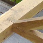 Oak A Frame roof structure